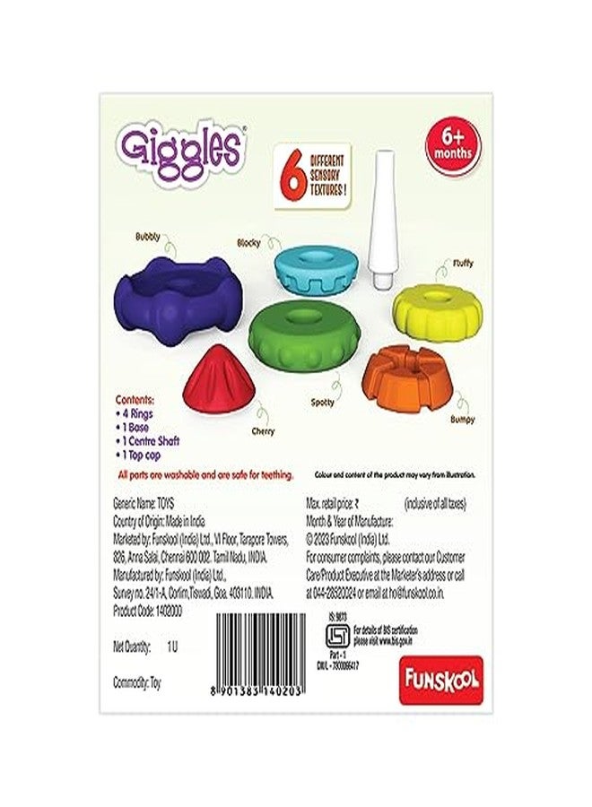 Giggles Funskool Stack A Rocket, Nesting & Stackable Textured Toy for Kids, Encourages Learning & Development, Fun Activity for Babies, Gift Set for Kid, Age 6+ Months - Image 3